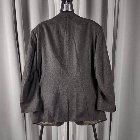 Merit Men's Brown, Two Button, Tweed Sport Coat, Blazer, Jacket. Size 44R - Picture 3 of 12